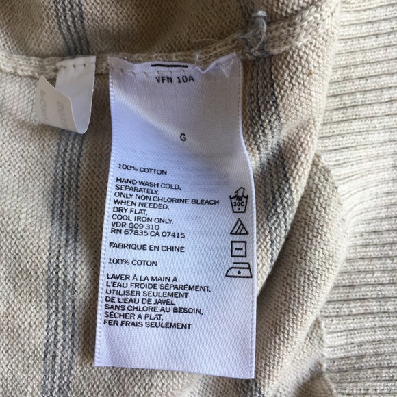 Nautica V-Neck Mens Striped Sweater-SZ L - Picture 6 of 6